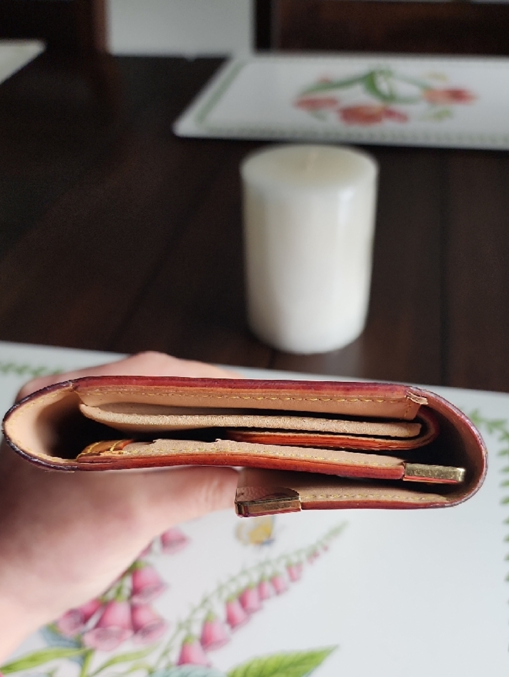 Louis Vuitton White Multicolor Monogram Wallet with Brown Trim - Picture 9 of 16